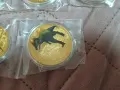 Кутия с 5 броя монети динозаври , снимка 7