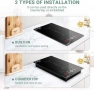 AMZCHEF индукционен плот 2 зони 3300W Flex Zone, снимка 8