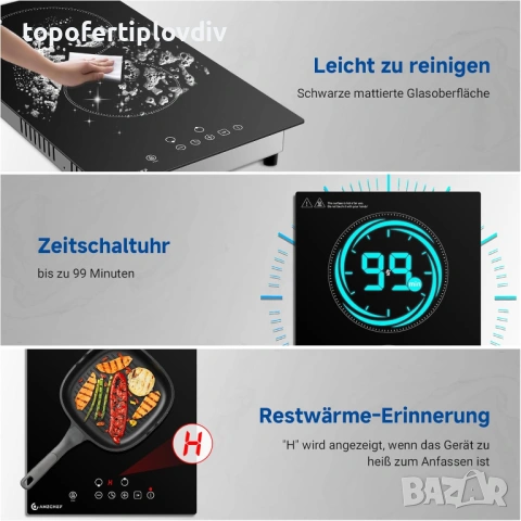 Котлон за вграждане/свободностоящ AMZCHEF,Гаранция, снимка 6 - Котлони - 54080104