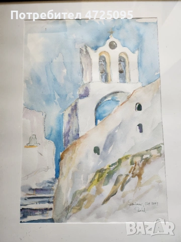 Картина Санторини, снимка 4 - Картини - 54105115