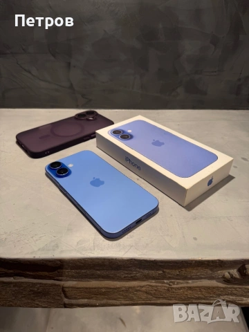 КАТО ЧИСТО НОВ Iphone 16, 100% батерия Ultramarine, снимка 3 - Apple iPhone - 54793050