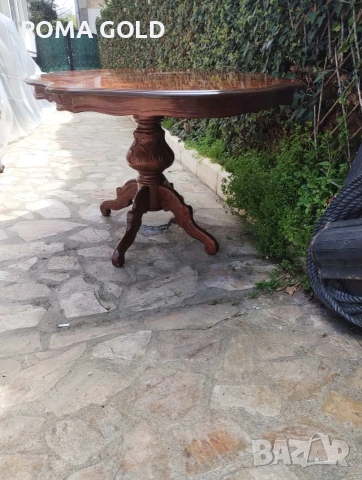 Комплект столове, маса и две кресла, снимка 13 - Маси - 54217562