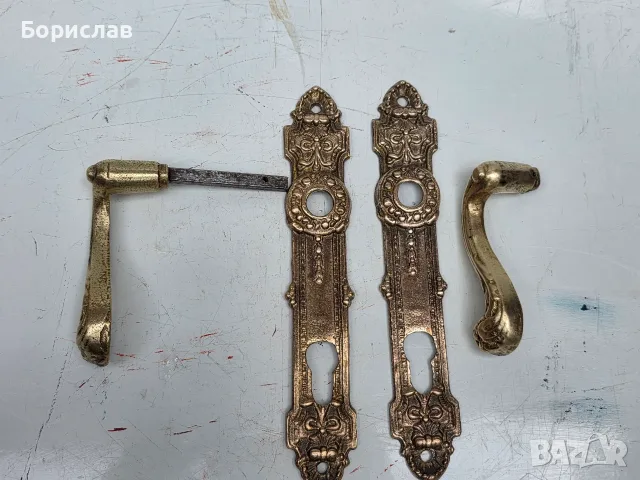 Бронзови-ретро дръжки за врата, снимка 3 - Антикварни и старинни предмети - 55607257