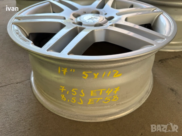 4 бр. оригинални алуминиеви джанти Mercedes AMG 17 цола 5x112 , централен отвор 66.6, снимка 8 - Гуми и джанти - 54852652