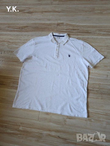 Оригинална мъжка тениска с яка U.S. Polo Assn., снимка 2 - Тениски - 33604937