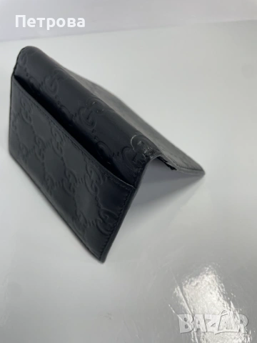 Gucci кожен портфейл за карти Оригинал, снимка 3 - Портфейли, портмонета - 54690872