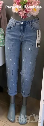 Дамски дънки mom fit от 25 до 29 номер, снимка 2 - Дънки - 55299241