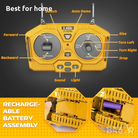 Samtop Rc Bulldozer Toys - Дистанционно, снимка 6 - Други - 54848819