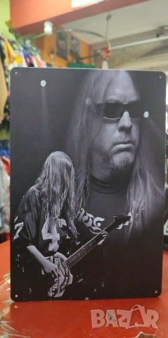 Jeff Hanneman-метална табела(плакет), снимка 2 - Китари - 54494763