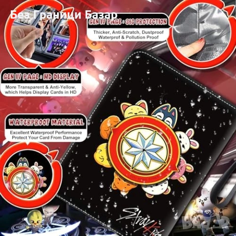 Нов Класьор органайзер Албум за фотокарти Stray Kids SKZOO 400 джоба с цип, снимка 6 - Колекции - 54068993