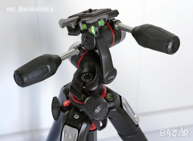 Статив Manfrotto MT055XPro3 с глава MHXPro-3W и чанта MBag80N, снимка 4 - Чанти, стативи, аксесоари - 54310715