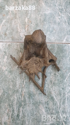 Стара Африканска бронзова фигура, снимка 2 - Колекции - 54358909