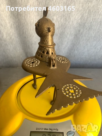  месингова тамянница във формата на птица, снимка 3 - Антикварни и старинни предмети - 54321595