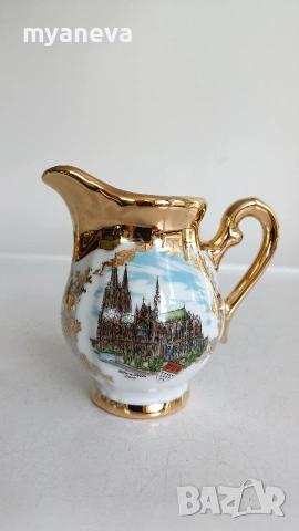 Vintage , порцеланов комплект на Kleiber Bavaria , украсен с 22-каратово злато, снимка 12 - Сервизи - 55079548