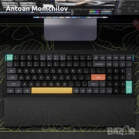 NuPhy Air96 V2 безжична механична клавиатура RGB Black, снимка 5 - Клавиатури и мишки - 54824396