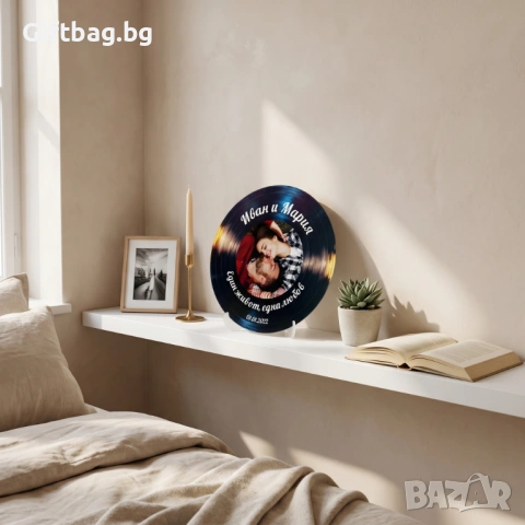 Персонализирана дървена плоча „Real Vinyl“, снимка 5 - Декорация за дома - 54316114