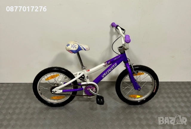 ПЕРФЕКТНИЯТ ПОДАРЪК ЗА 1-ви ЮНИ Детски алуминиев велосипед Specialized за момиче 16 цола/ колело, снимка 7 - Велосипеди - 54629263