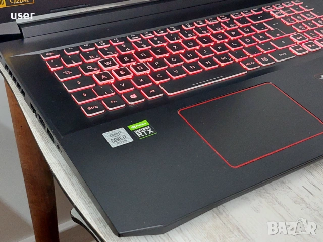 16GB RAM RTX 2060 Core i7-10750H 17.3" FULL HD 120Hz геймърски лаптоп Acer Nitro 5 AN517-52, снимка 2 - Лаптопи за игри - 54545295