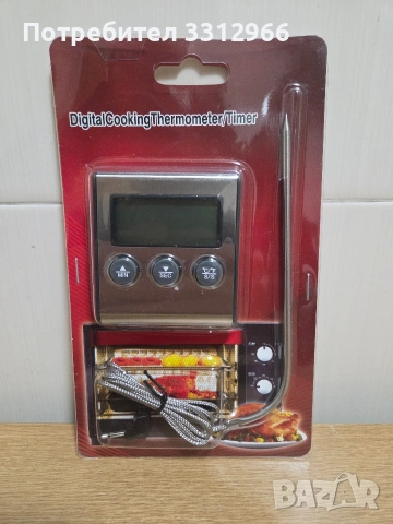 Дигитален термометър за барбекю/фурна / С таймер и магнит, снимка 4 - Друга електроника - 54115649