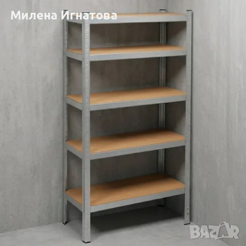 Професионален метален стелаж HÖGLER 180x100x60 см – 5 рафта, товароносимост 1000 кг, снимка 2 - Етажерки - 55563931