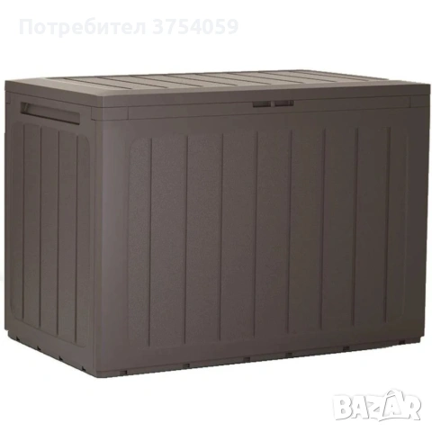 Градинска кутия за съхранение 190L – Кафява, заключваща се