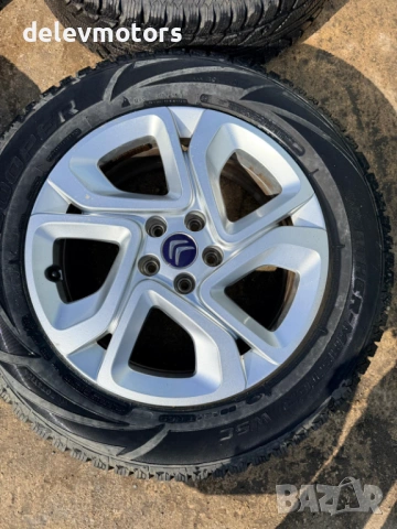 5x108, 7J ET42 17 цола алуминиеви джанти, 9818082477 65.1 централен отвор със зимни гуми от Citroen , снимка 3 - Гуми и джанти - 54495445