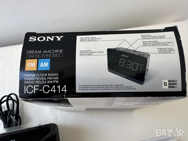 SONY ICF-C414-часовник радио, снимка 8 - Радиокасетофони, транзистори - 55188044