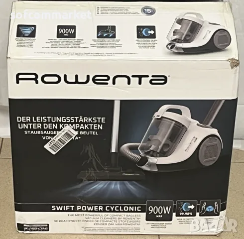 Прахосмукачка Rowenta Swift Power Cyclonic с ГАРАНЦИЯ, снимка 7 - Прахосмукачки - 55476304