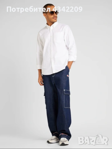 риза Carhartt WIP button down oxford white, снимка 2 - Ризи - 55224181