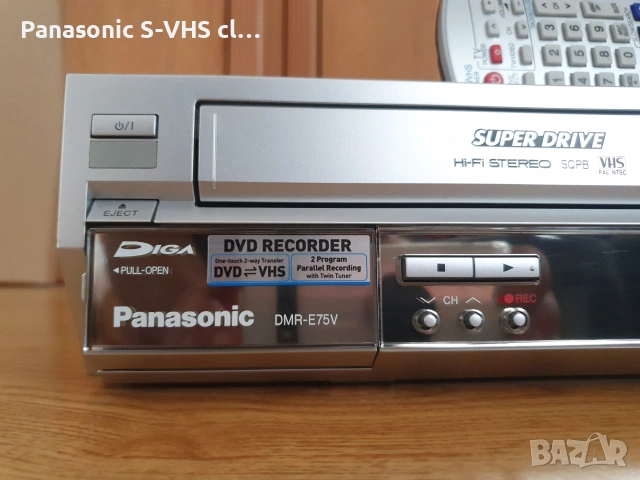 Panasonic DMR-E75EV DVD-VHS recorder, снимка 3 - Плейъри, домашно кино, прожектори - 55156554
