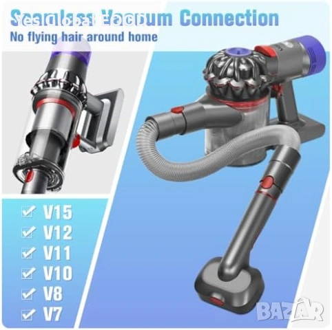 3в1 четка за куче Dyson V7-V15 с вакуум функция, снимка 2 - За кучета - 54422844