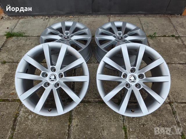  ОРИГИНАЛНИ джанти 18 ' цола 5x112 SKODA Octavia III / Шкода Октавия 3, снимка 4 - Гуми и джанти - 55192003