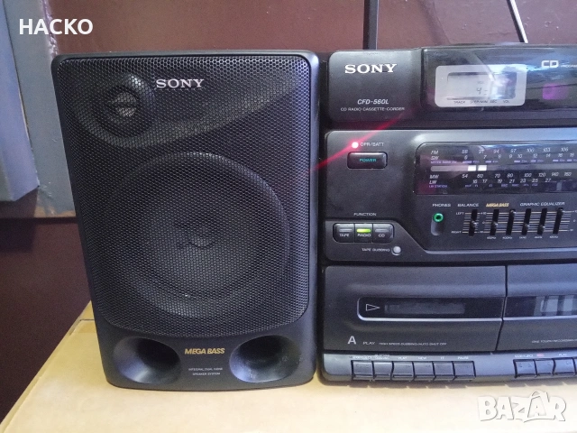 SONY CFD-560L Радио Двукасетен Дек+SONY CFD-560L Радио Двукасетен Дек+CD Плейър, снимка 2 - Радиокасетофони, транзистори - 54633212