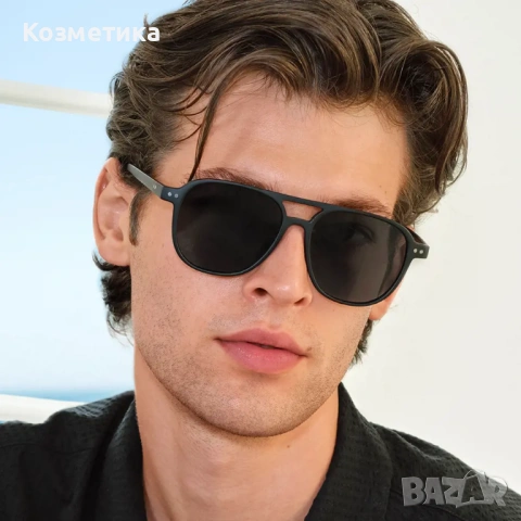 Мъжки слънчеви очила Aviator, снимка 6 - Слънчеви и диоптрични очила - 54034401