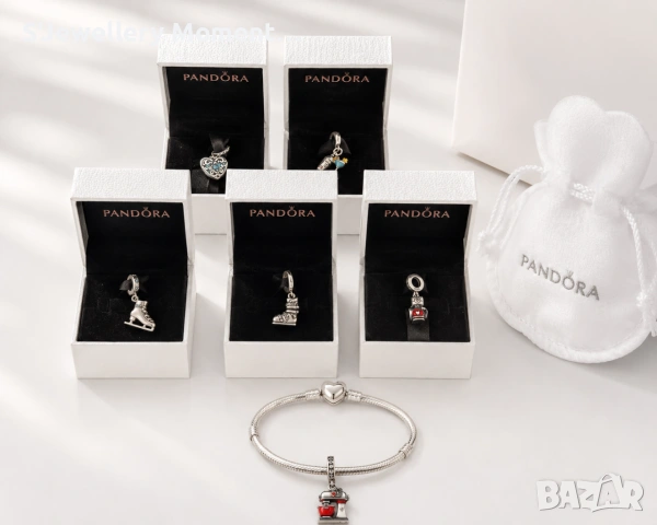 Сребърен талисман Пандора 925 Pandora Bow, снимка 5 - Гривни - 53602151