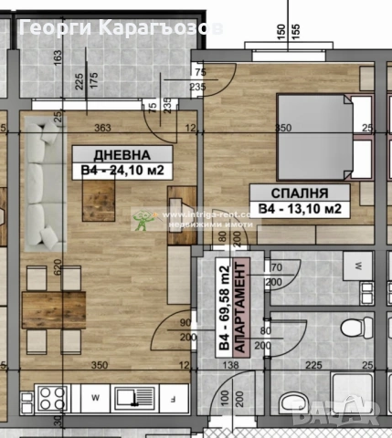 №4094 НОВО СТРОИТЕЛСТВО-АКТ16! Двустаен апартамент за продажба, с опция за гараж в кв. Куба, Хасково, снимка 14 - Апартаменти - 54548148