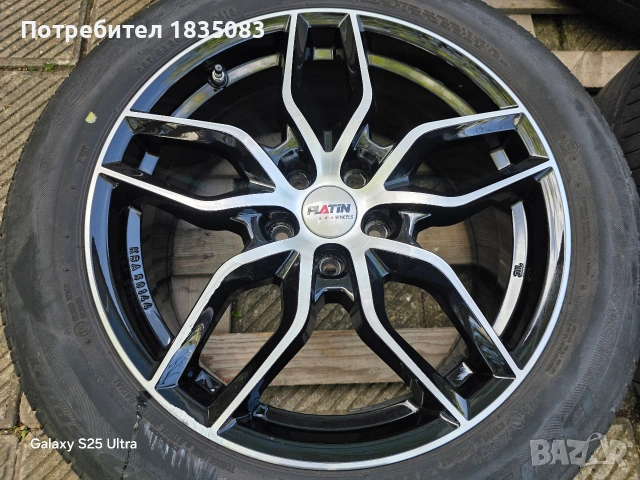 Лети джанти 18ки 5х114.3 Anzio + летни гуми 225/55/18 Bridgestone, снимка 5 - Гуми и джанти - 54420547