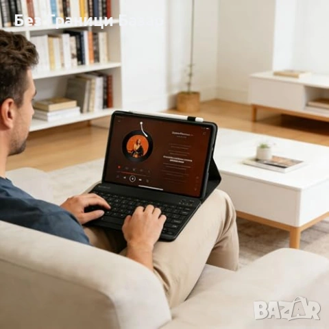 Нов кейс Калъф стойка с клавиатура за таблет Lenovo Tab Plus 11.5 TB351FU Леново, снимка 5 - Друга електроника - 54636731