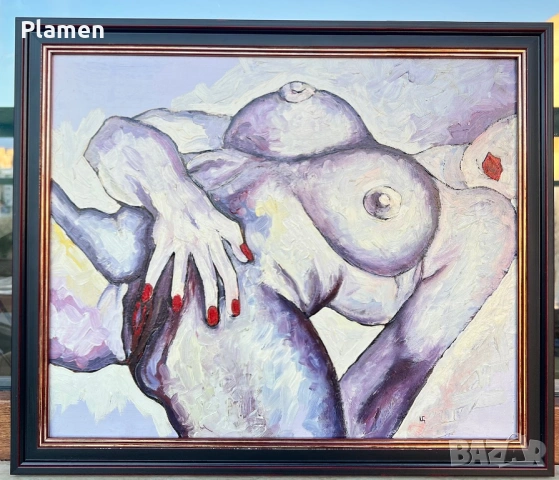 УНИКАТ КАРТИНА ЦВЯТКО ЦВЕТКОВ ЧЕРВЕН БРЯГ ПОДПИСАНА МАСЛО