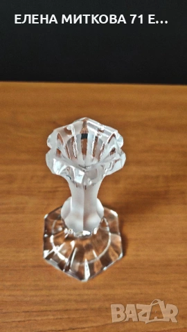 Кристален свещник, снимка 2 - Декорация за дома - 54130814