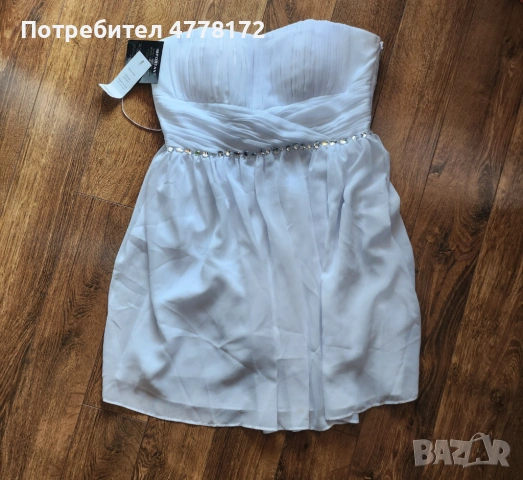 Бяла къса рокля, снимка 5 - Рокли - 53984966