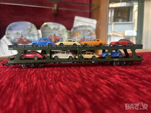 Märklin HO вагон за превоз на автомобили, снимка 3 - Влакчета, самолети, хеликоптери - 55262611
