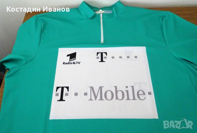 Deutsche Telekom T-Mobile зелено трико вело джърси тениска, снимка 4 - Спортни дрехи, екипи - 55151374