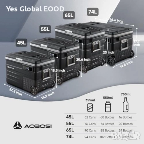 AAOBOSI 55L компресорен хладилник WiFi -20°C, снимка 8 - Друга електроника - 54450741