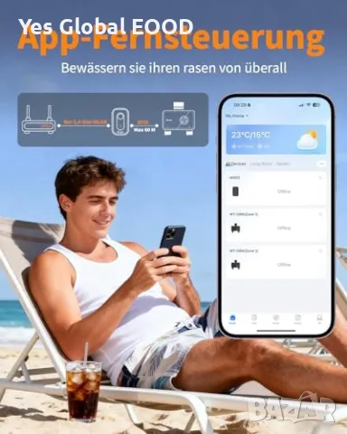Diivoo WiFi таймер за поливане с 2 зони и Alexa, снимка 3 - Друга електроника - 55315254