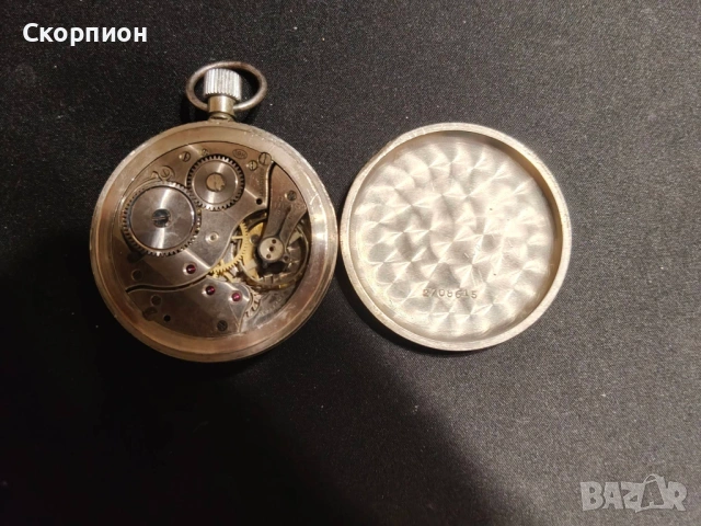 Швейцарски джобен часовник - MOERIS - Военен модел, снимка 7 - Джобни - 48925286