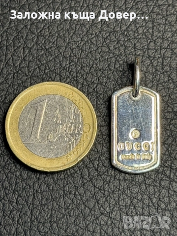 Оригинална сребърна плочка silver GUCCI italy чисто нова 925 сребро медальон , снимка 7 - Колиета, медальони, синджири - 55426238