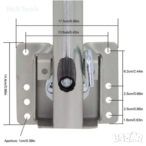 Опорно колело за ремарке и каравана с въртяща се стойка, снимка 3 - Аксесоари и консумативи - 54103791