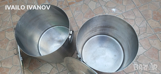 Казани 50литра на Хром Силистра 2бр дебела неръждавеика 2мм алпака , снимка 4 - Съдове за готвене - 54006482