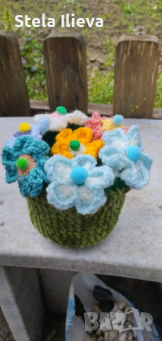 Ръчно Плетена фантазия, снимка 5 - Изкуствени цветя - 54307910